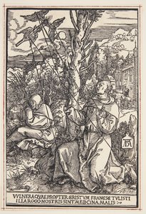 Pyhä Franciscus vastaanottamassa stigmat tekijältä Albrecht Dürer