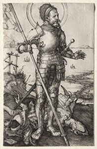 St. George on Foot, n. 1504-1505. tekijältä Albrecht Dürer