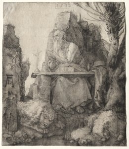 St. Jerome Seated Near a Pollard Willow tekijältä Albrecht Dürer