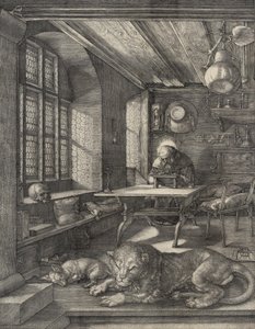 Pyhä Hieronymus työhuoneessaan tekijältä Albrecht Dürer