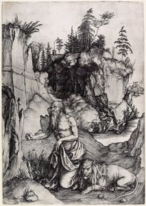 Pyhä Hieronymus katuvana tekijältä Albrecht Dürer