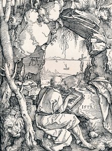 Pyhä Hieronymus luolassa, 1512 1906 tekijältä Albrecht Dürer