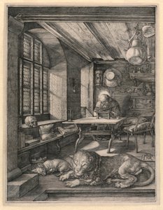 Pyhä Hieronymus tutkimuksessaan tekijältä Albrecht Dürer