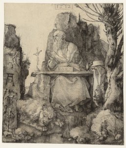 Pyhä Jerome erämaassa Pyhä Hieronymus erämaassa tekijältä Albrecht Dürer