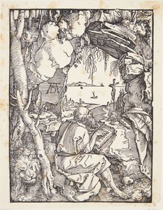 St. Jerome luolassa tekijältä Albrecht Dürer