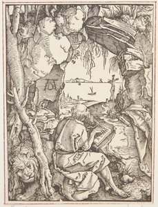 St. Jerome luolassa tekijältä Albrecht Dürer