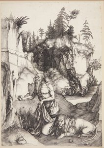 Pyhä Hieronymus katuva erämaassa tekijältä Albrecht Dürer