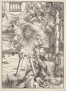 Pyhä Johannes syö kirjan tekijältä Albrecht Dürer