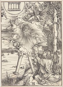 Pyhä Johannes syö kirjan tekijältä Albrecht Dürer