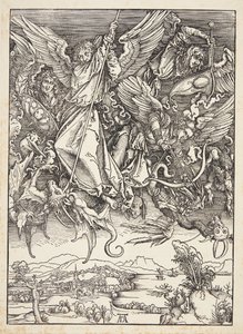 St. Michael Fighting the Dragon tekijältä Albrecht Dürer