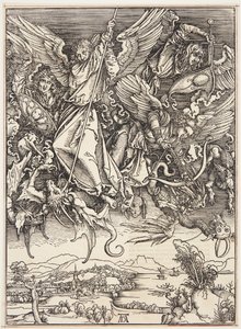 St. Michael Fighting the Dragon tekijältä Albrecht Dürer