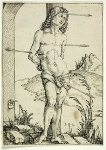 Pyhä Sebastian pylväässä tekijältä Albrecht Dürer