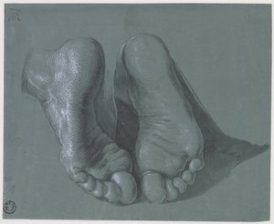 Tutkimus kahdesta jalasta, n. 1508 tekijältä Albrecht Dürer