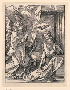 Annunciation, Pikku Passion -sarjasta tekijältä Albrecht Dürer