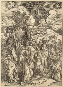 Ilmestyskirja: Neljä enkeliä pidättelee tuulia tekijältä Albrecht Dürer