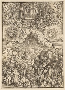 Ilmestyskirja: viidennen ja kuudennen sinetin avaaminen tekijältä Albrecht Dürer
