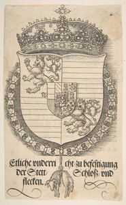 Ferdinand I:n, Unkarin ja Böömin kuninkaan aseet.n.d. tekijältä Albrecht Dürer