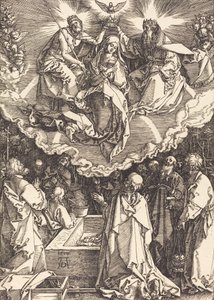 Neitsyt taivaaseenasto ja kruunajaiset, 1510. tekijältä Albrecht Dürer