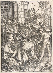Ristin kantaminen, teoksesta The Large Passion.n.d. tekijältä Albrecht Dürer