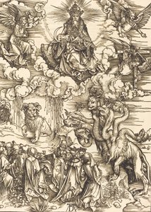 Peto, jolla on kaksi sarvea kuin lammas, 1498. tekijältä Albrecht Dürer