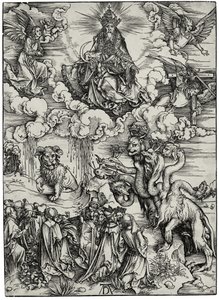 Peto, jolla on kaksi sarvea kuin lammas, c. 1497 tekijältä Albrecht Dürer