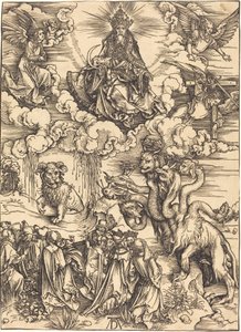 Peto, jolla on kaksi sarvea kuin lammas tekijältä Albrecht Dürer