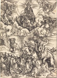Peto, jolla on kaksi sarvea kuin lammas tekijältä Albrecht Dürer