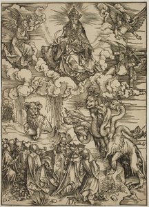 Peto, jolla on kaksi sarvea kuin lammas tekijältä Albrecht Dürer
