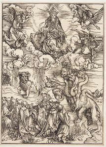 Peto, jolla on kaksi sarvea kuin lammas tekijältä Albrecht Dürer