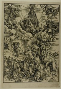 Peto kahdella sarvella kuin karitsa, Apokalypsista tekijältä Albrecht Dürer