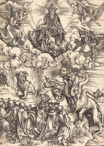 Peto kahdella sarvella kuin karitsa, luultavasti c. 14961498. tekijältä Albrecht Dürer