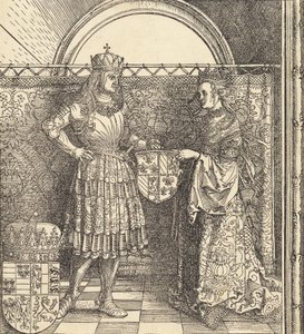 Maximilianuksen kihla Burgundin Marian kanssa, 1511. tekijältä Albrecht Dürer
