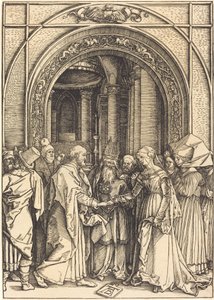 Neitsyen kihlaus, n. 15041505. tekijältä Albrecht Dürer