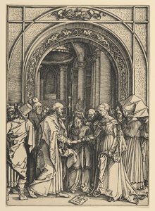 Neitsyen kihlaus, teoksesta ”Neitsyen elämä” tekijältä Albrecht Dürer