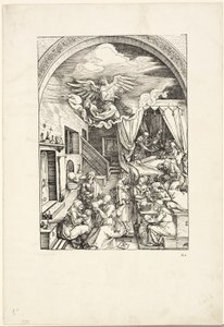 Neitsyen syntymä kirjasta The Life of the Virgin tekijältä Albrecht Dürer