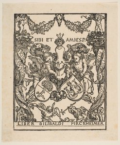 Willibald Pirkkheimerin kirjakilpi.n.d. tekijältä Albrecht Dürer