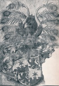 Wilhelmin ja Wolfgang Roggendorffin vaakuna, 1520 1906 tekijältä Albrecht Dürer