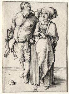 Kokki ja hänen vaimonsa, luultavasti 1497. tekijältä Albrecht Dürer