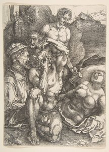 Epätoivoinen mies, n. 1515. tekijältä Albrecht Dürer