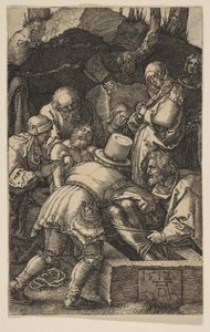 The Tombment, elokuvasta The Passion, 1512. tekijältä Albrecht Dürer
