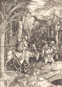 Lento Egyptiin, n. 1504. tekijältä Albrecht Dürer