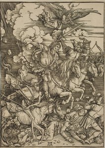 Apokalypsin neljä ratsumiestä tekijältä Albrecht Dürer