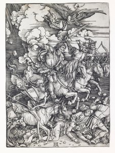 Apokalypsin neljä ratsumiestä tekijältä Albrecht Dürer
