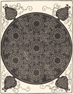 Neljäs solmu (yhdistää seitsemän pyöreää solmuryhmää mustilla keskuksilla) tekijältä Albrecht Dürer