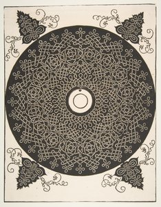 Neljäs solmu. Lomitettu pyöreä pyöreä medaljonki keskellä, 1521 ennen. tekijältä Albrecht Dürer