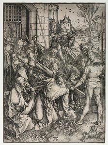 Suuri kärsimys: Kristus kantaa ristiä. tekijältä Albrecht Dürer