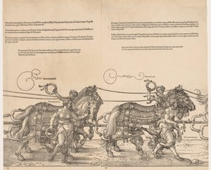 Keisari Maximilianin suuri voittoauto, 1523. tekijältä Albrecht Dürer