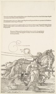 Suuret triumfivaunut: Providentia ja Moderatio tekijältä Albrecht Dürer