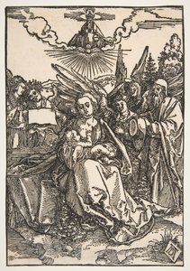 Pyhä perhe viiden enkelin kanssa, n. 1503. tekijältä Albrecht Dürer