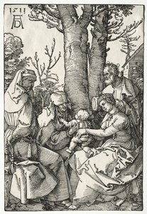 Pyhä perhe Joakimin ja Annan kanssa, 1511. tekijältä Albrecht Dürer